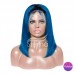 Stema Human Hair Color Straight 13x4 Lace Front Bob Wigs